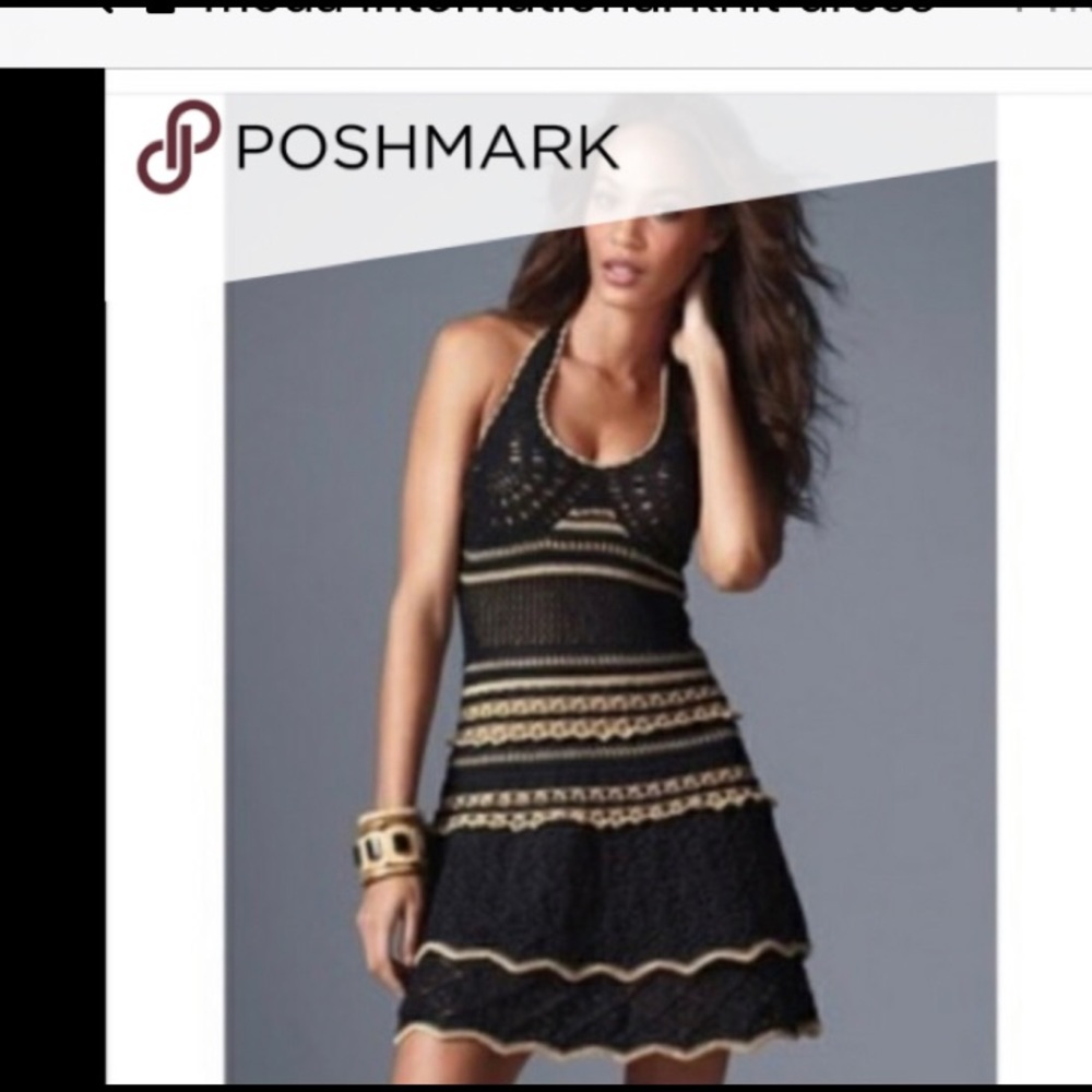 Moda international Crochet knit dress